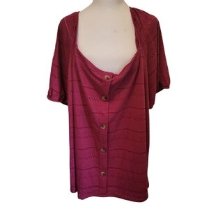 Lane Bryant Plus Top Pink sz 26/28